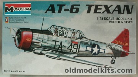 Monogram 1/48 AT-6D Texan or SNJ-5 + Squadron Canopy - USAAF or USN Markings, 85-5306 plastic model kit